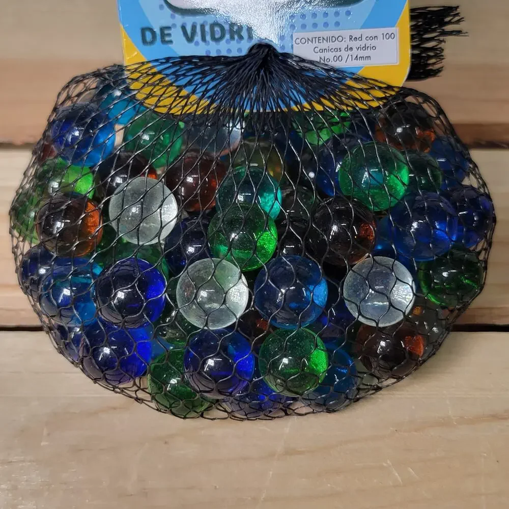 Net of 100 Glass Marbles - NEW / SEALED - Picture 2 of 4